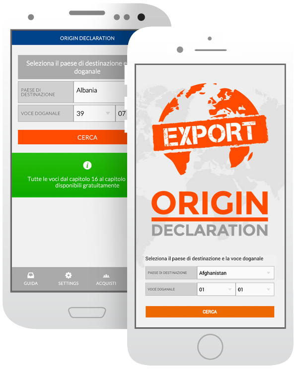 Origin declaration